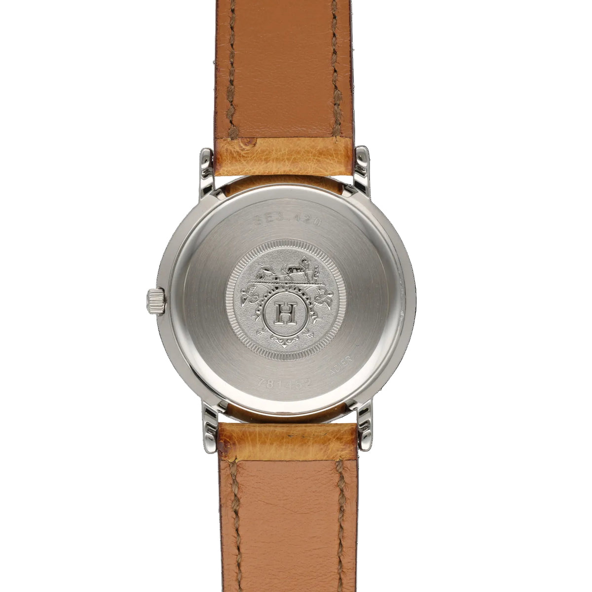 HERMÈS "Sellier" Watch in Yellow Gold and Stainless Steel