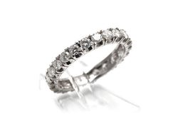 White Gold and Diamond Wedding Band