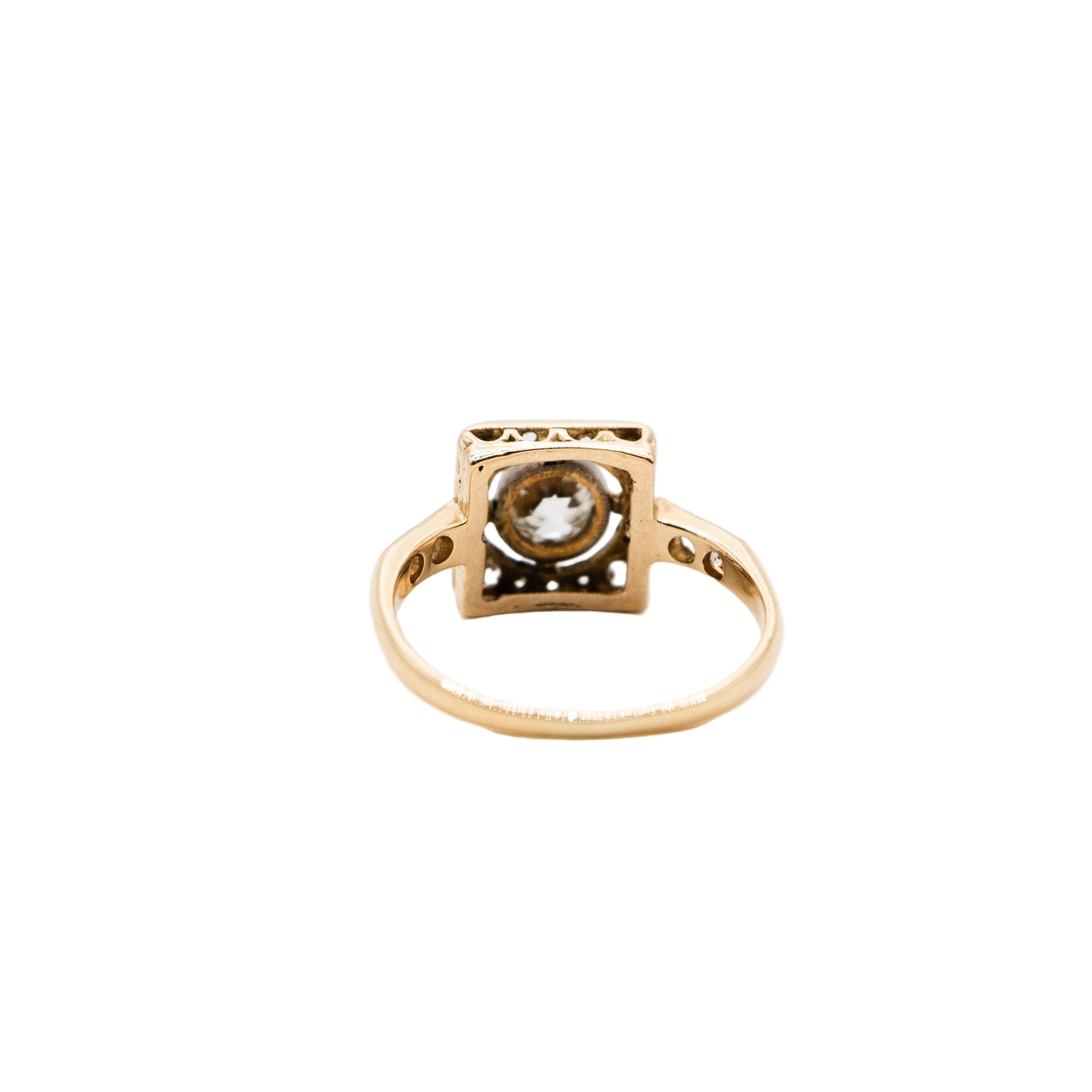 Bague Entourage en or jaune et diamants