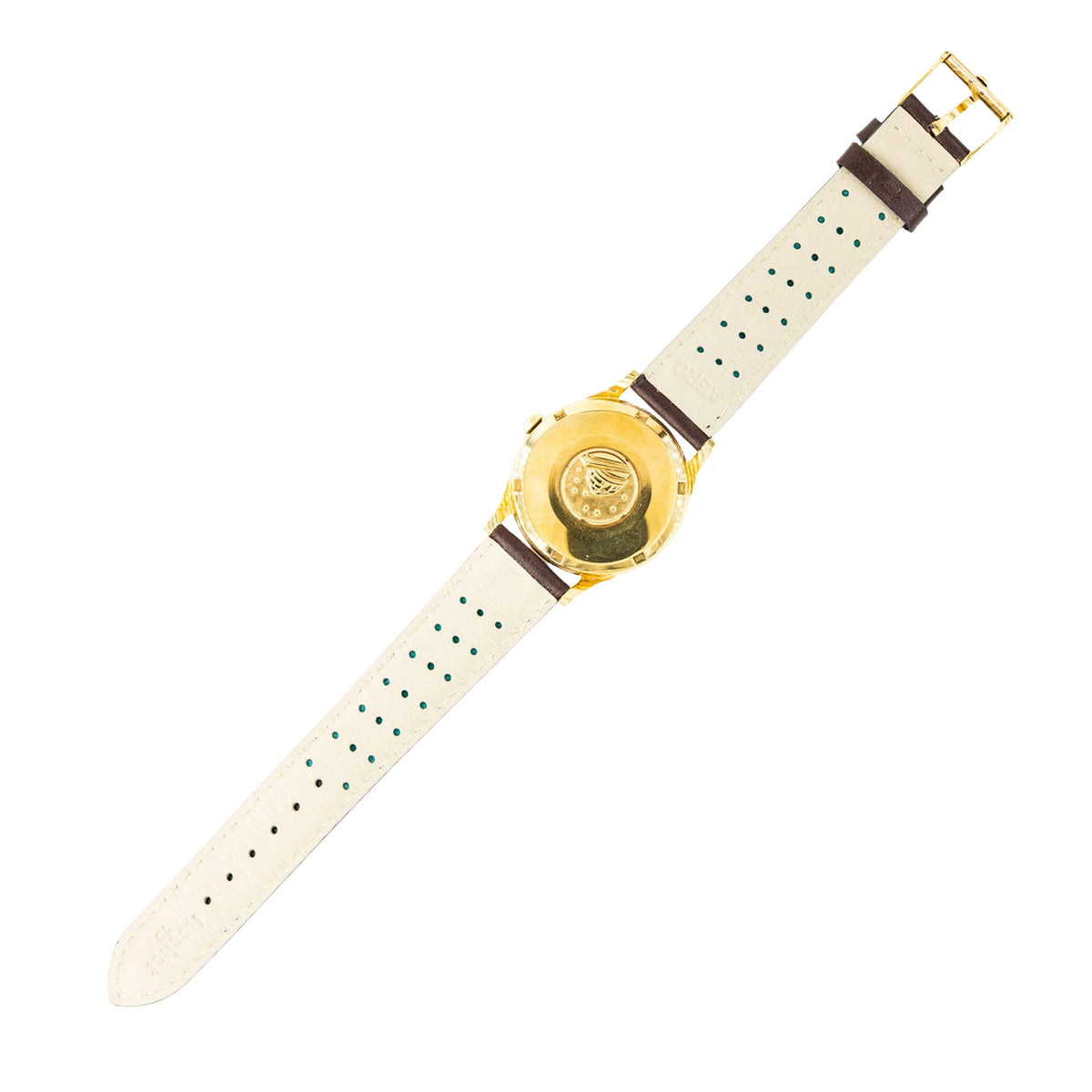 OMEGA "Constellation" Watch in Yellow gold and leather