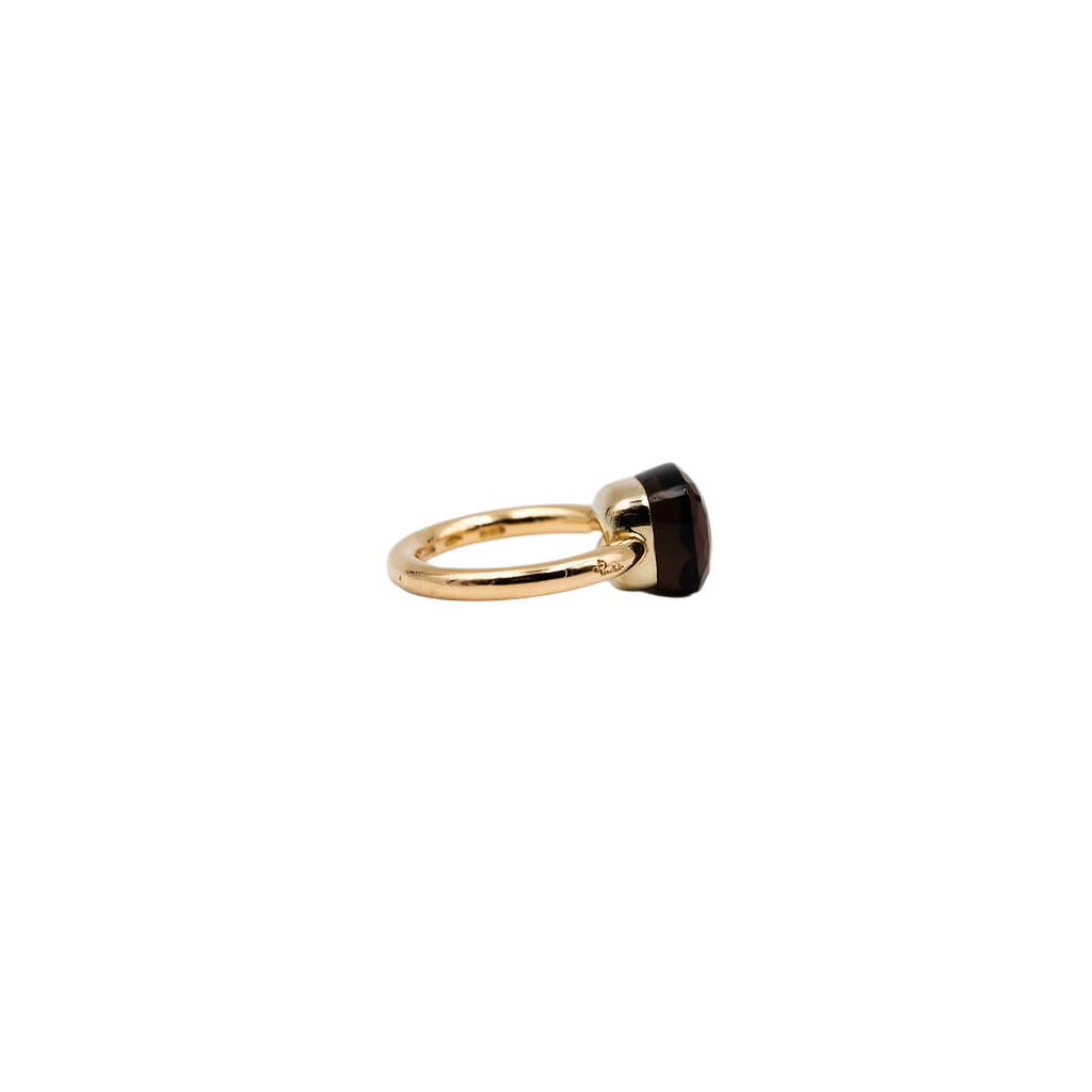 Bague POMELLATO Nudo Petit Classic en or jaune et quartz fumé