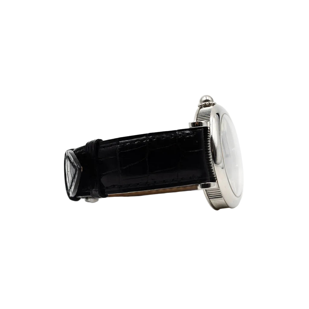 GÉRALD GENTA "Retro Classic" watch in steel and leather