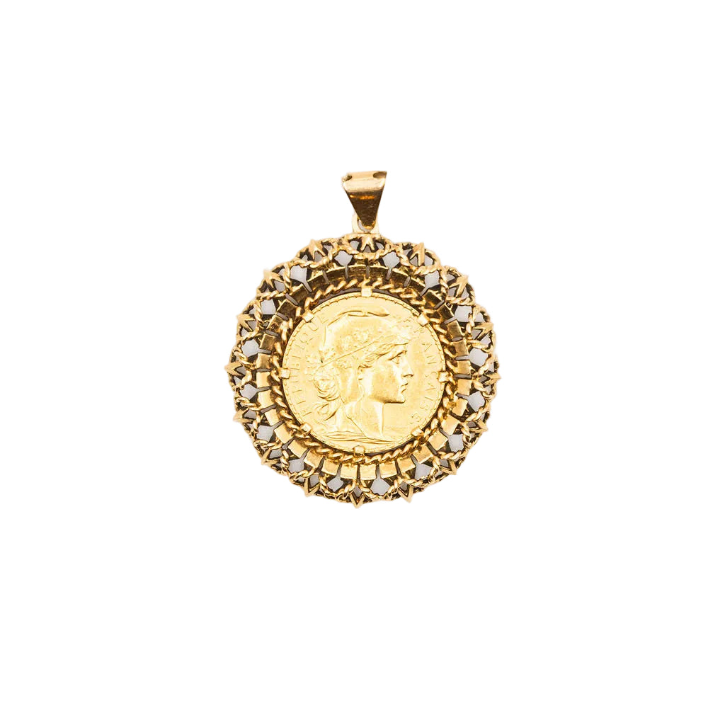 Pendant in yellow gold