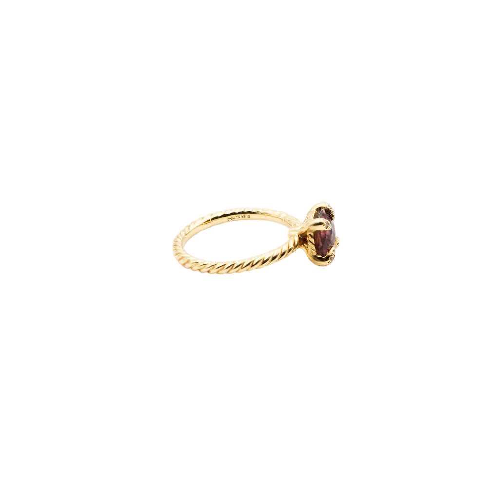 Ring DAVID YURMAN "Chatelaine" in yellow gold, garnet and diamonds