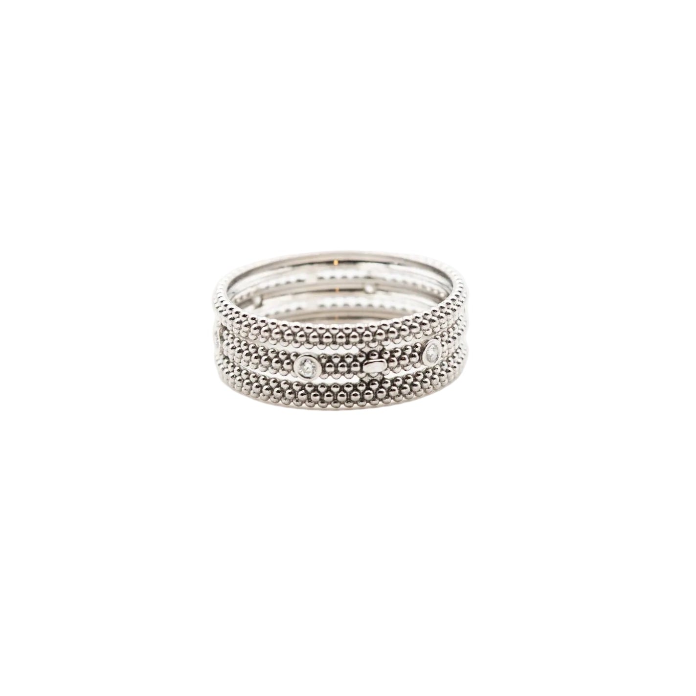 Bague Bandeau MAUBOUSSIN Le Premier Jour en or blanc et diamants