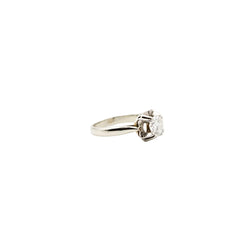 Bague Solitaire en or blanc et diamant
