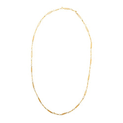 Necklace Long necklace in yellow gold filigree mesh