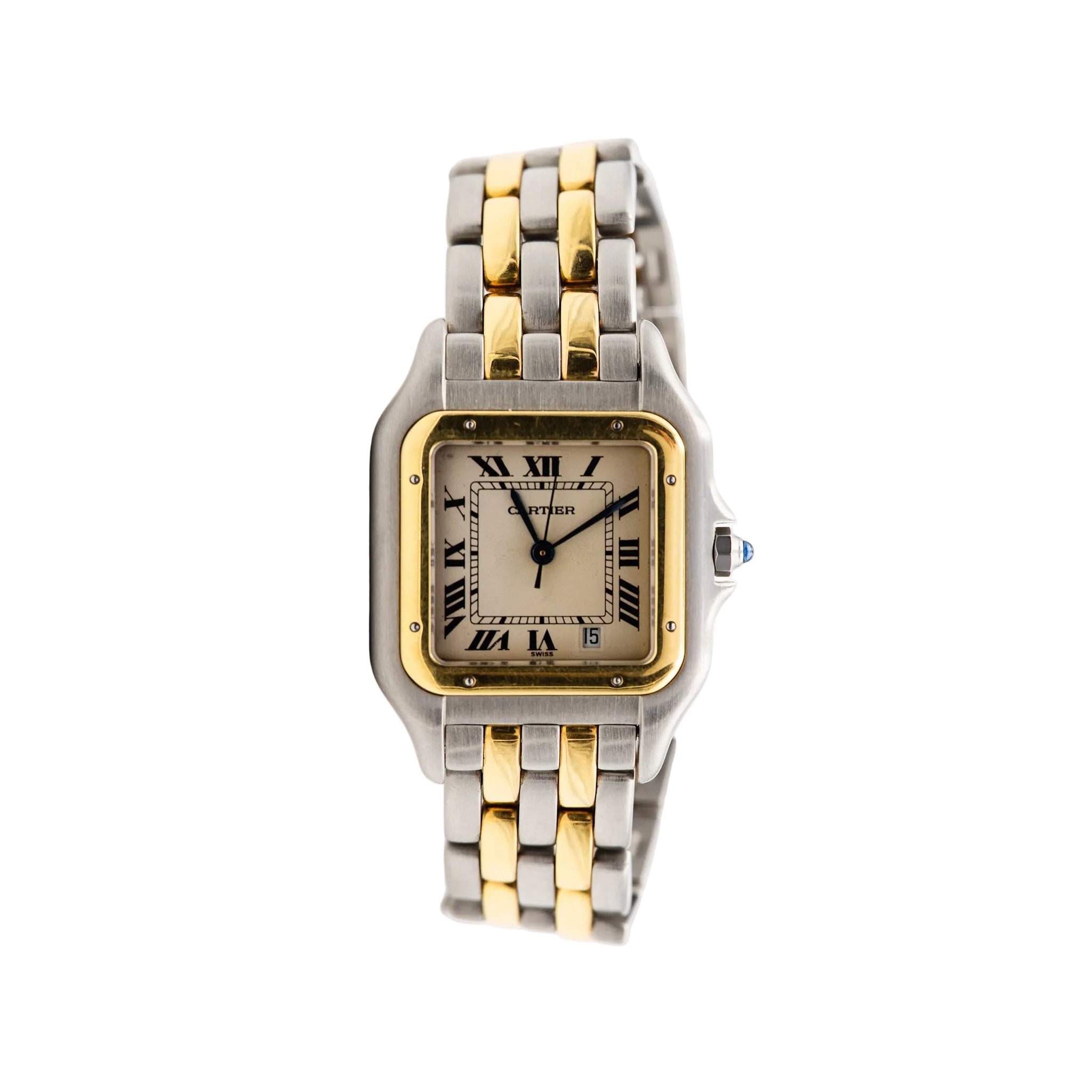 Watch CARTIER Panther large model in yellow gold and steel
