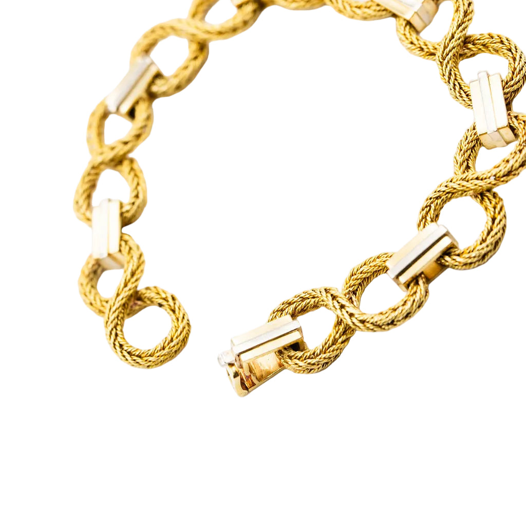 Bracelet torsadé en or jaune