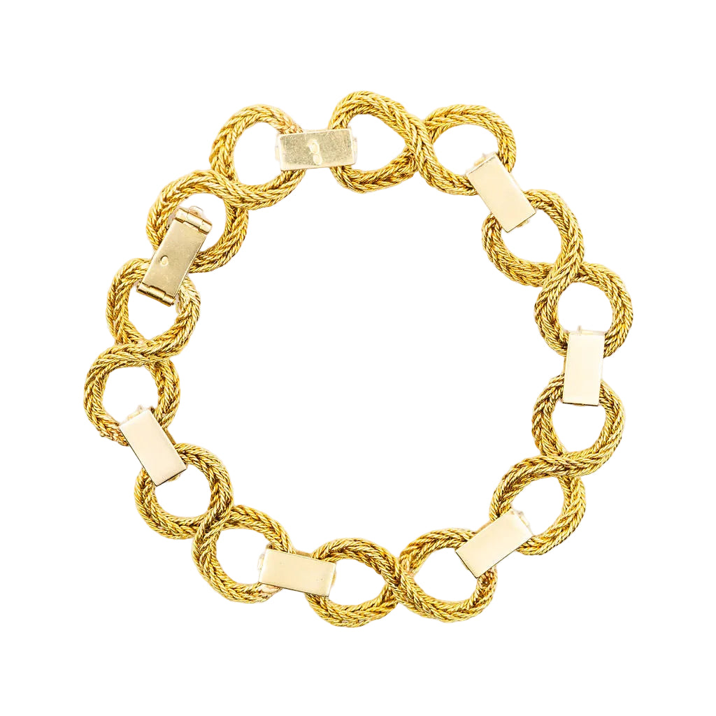 Bracelet torsadé en or jaune