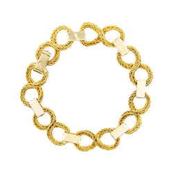 Bracelet torsadé en or jaune
