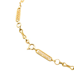 Necklace Long necklace in yellow gold filigree mesh
