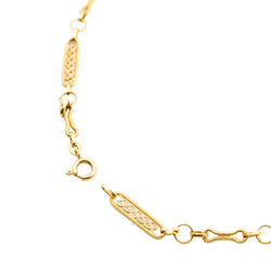 Necklace Long necklace in yellow gold filigree mesh