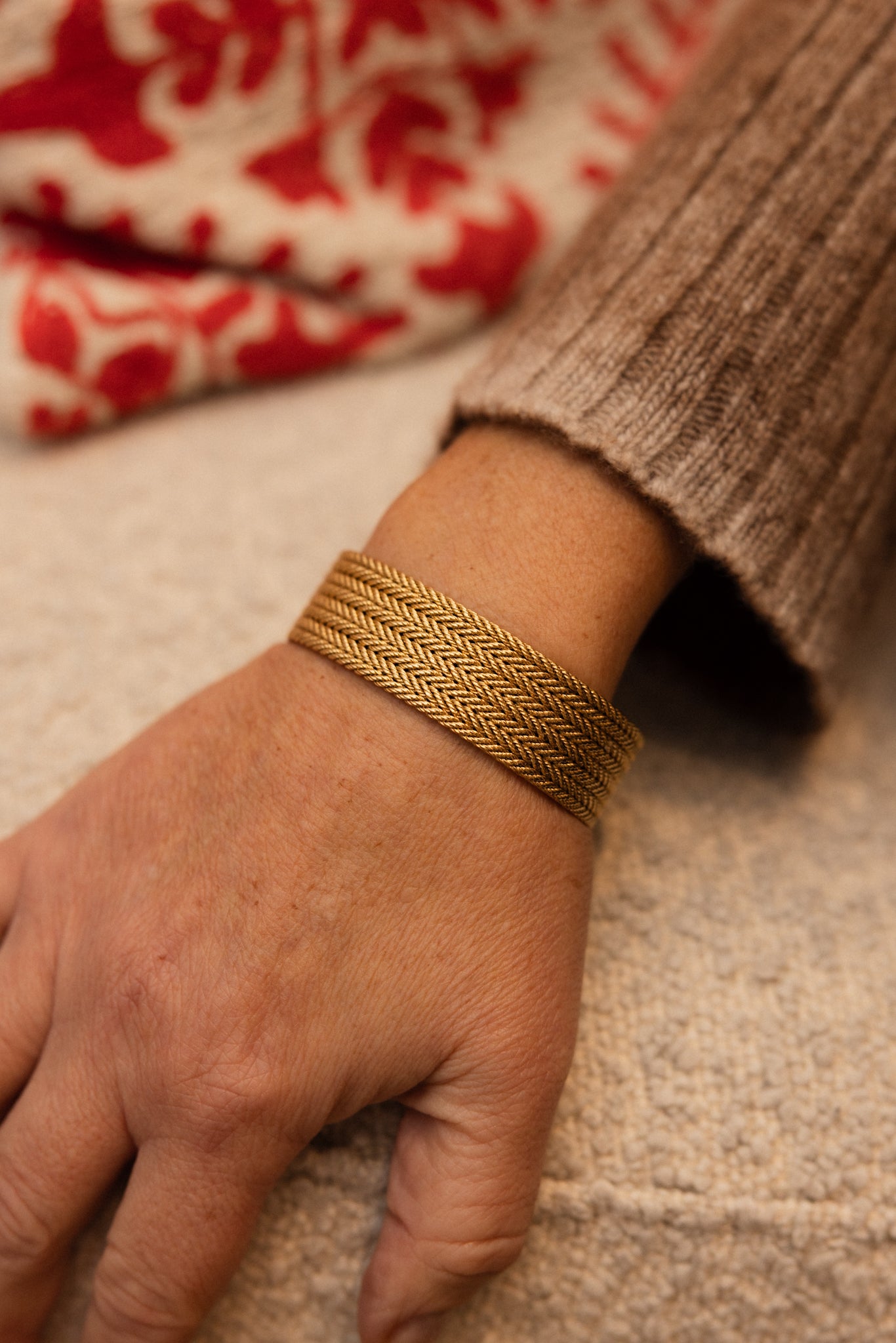 Bracelet GEORGES LENFANT cuff in yellow gold