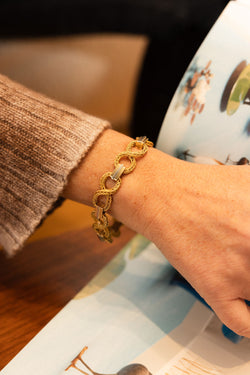 Bracelet torsadé en or jaune