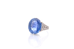 Bague saphir de Ceylan de 18,49 carats en platine (Copie)