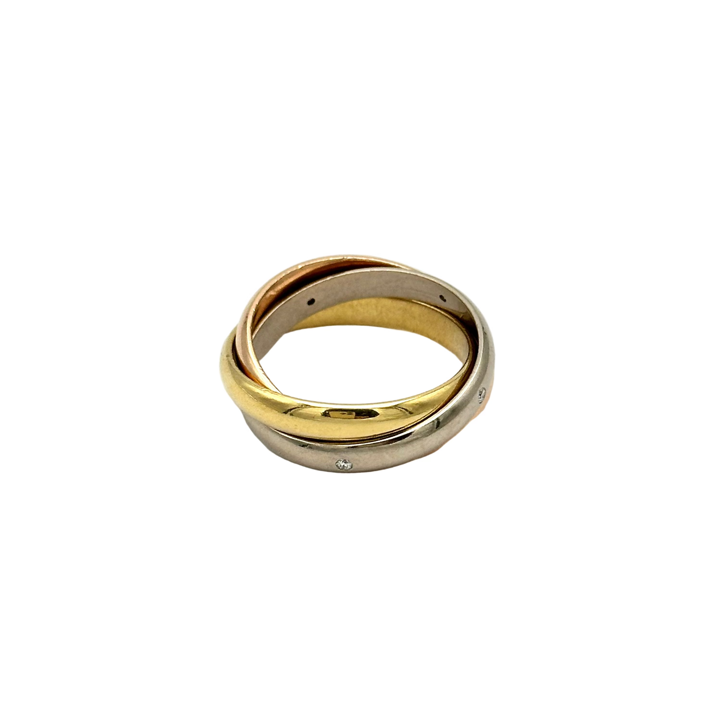 Bague CARTIER Trinity Stars en or jaune, or blanc, or rose et diamants
