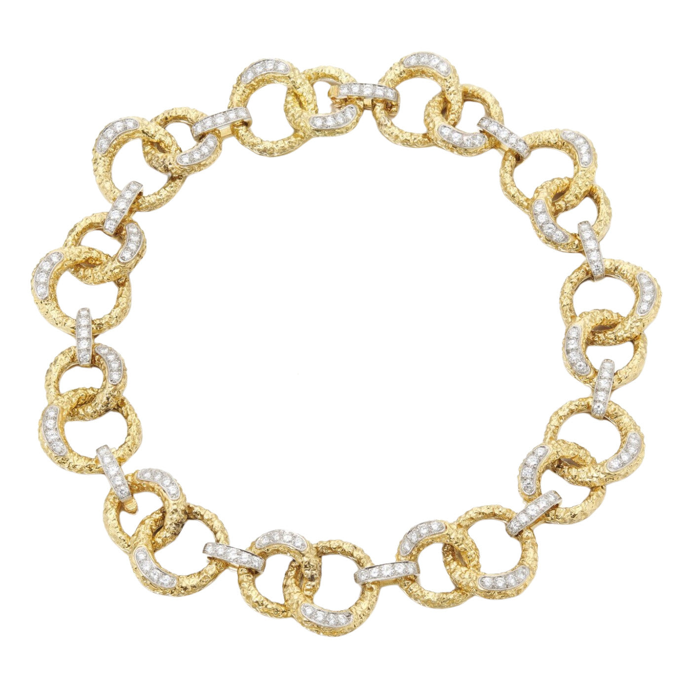 M. GERARD Necklace in yellow gold, Platinum, and Diamonds