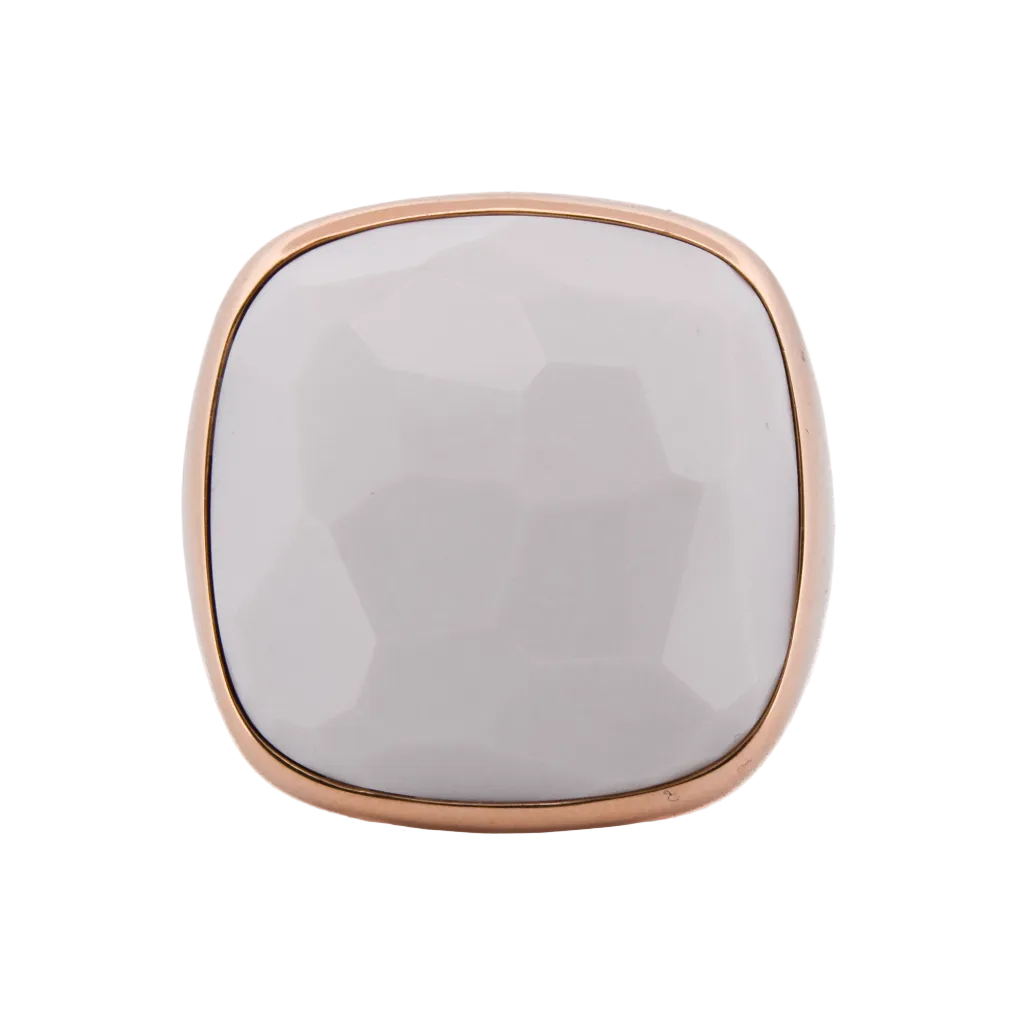 Ring POMELLATO "Victoria" dome in rose gold and cacholong