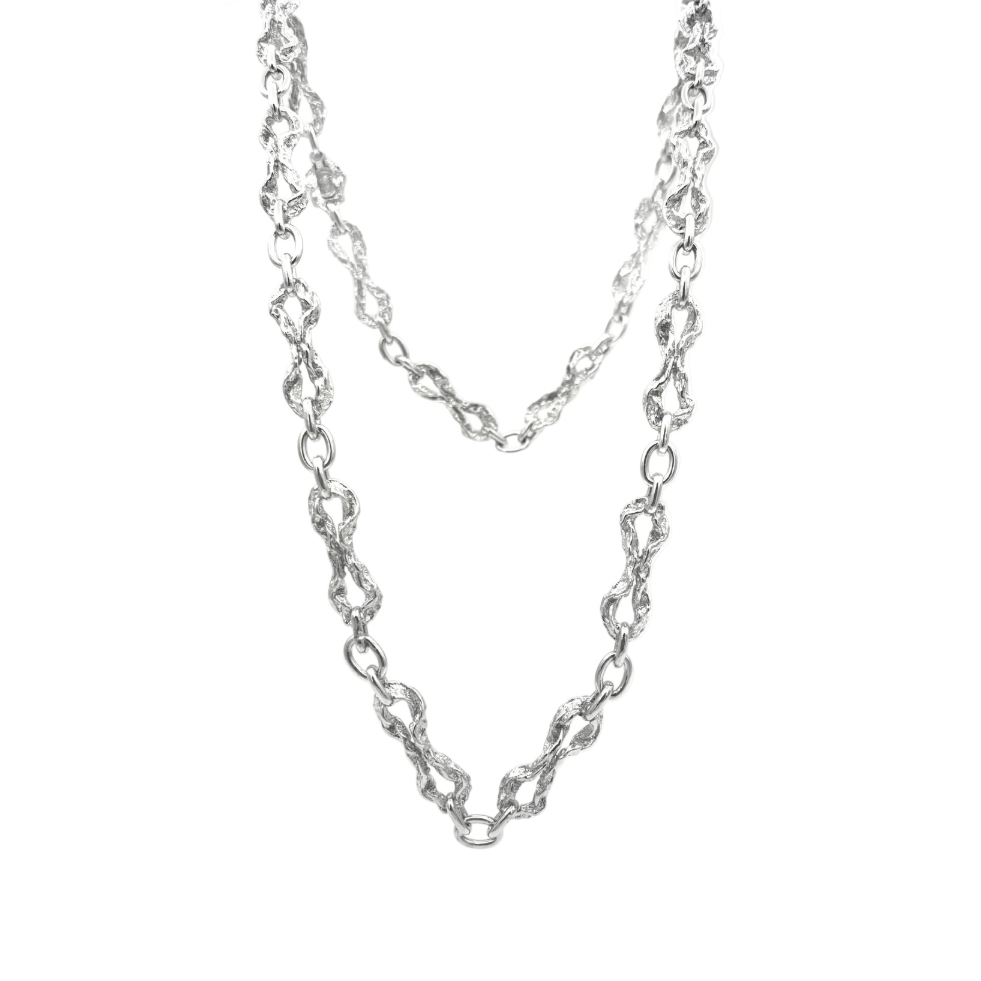 Long necklace GILBERT ALBERT in Silver