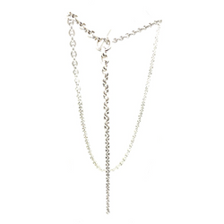 HERMÈS "Crescendo" Long Necklace in Silver