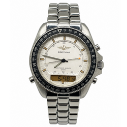 BREITLING "Navitimer Pluton" Watch in Stainless Steel and Quartz