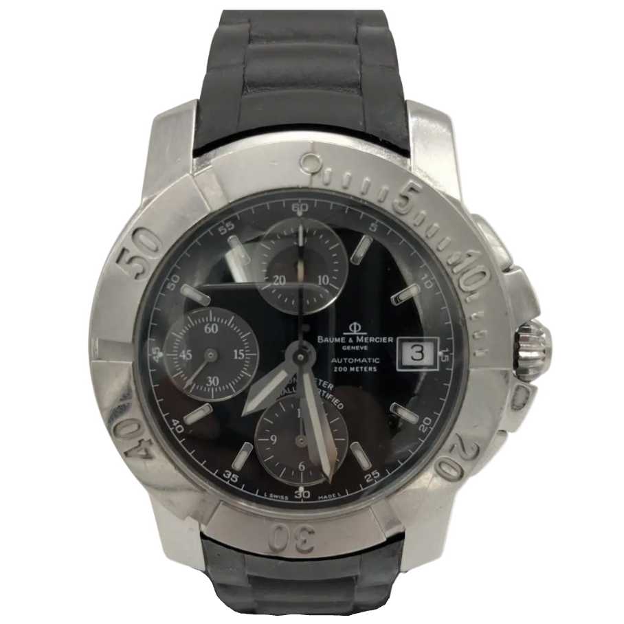 BAUME & MERCIER "Capeland" Watch in Steel and Rubber