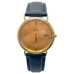 OMEGA "Seamaster" Watch in Yellow gold and Leather