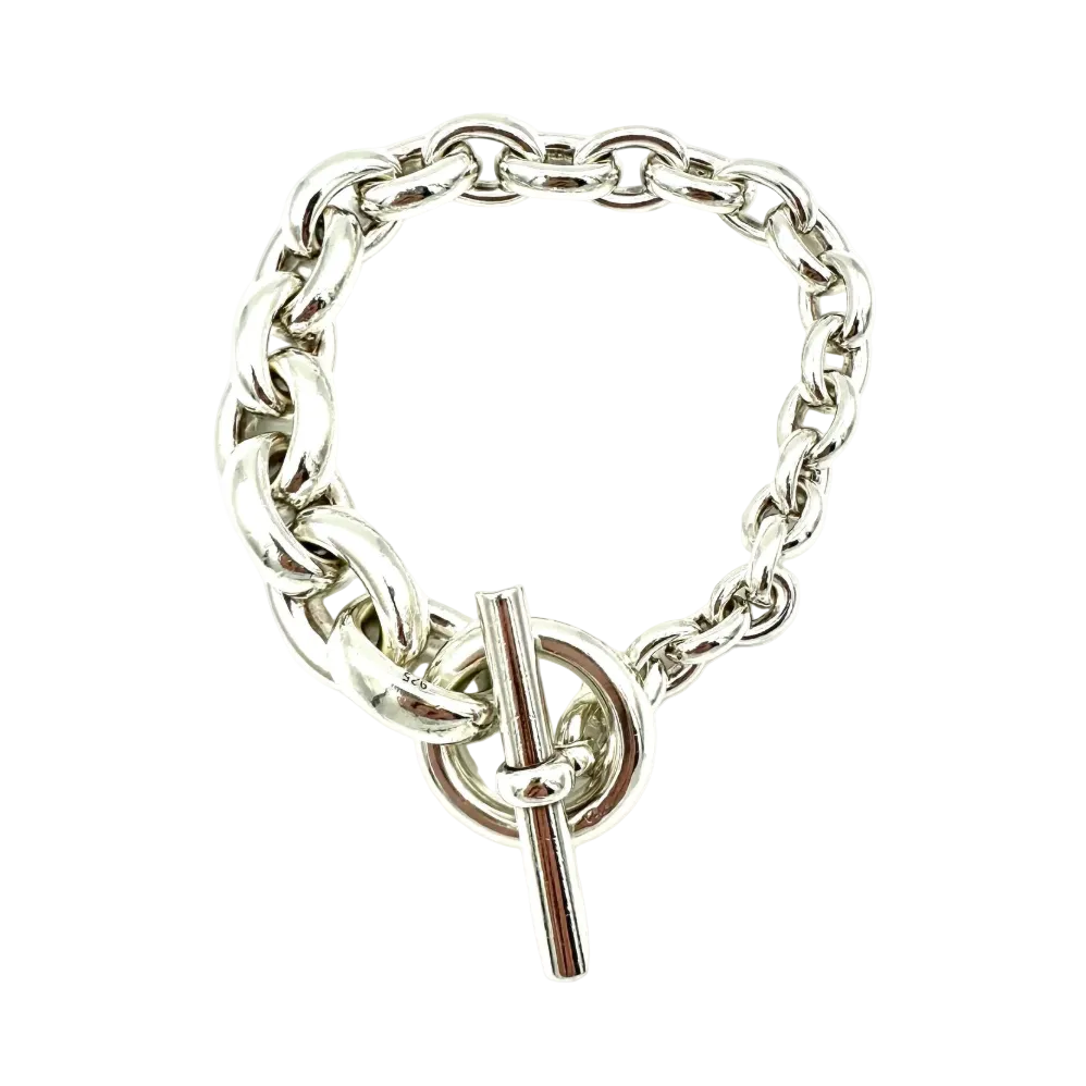 HERMÈS "Crescendo" Silver Link Bracelet