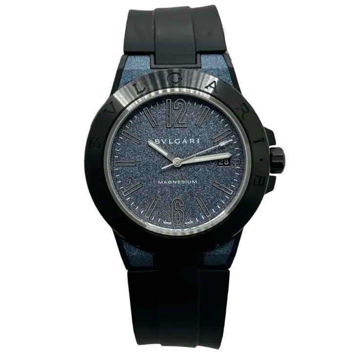 BULGARI "Diagono Magnesium" Watch in Rubber