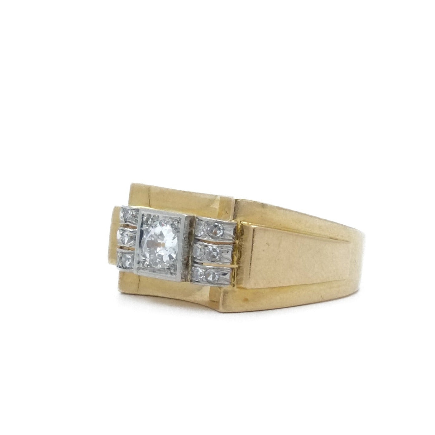 Ring tank gold and paltinium