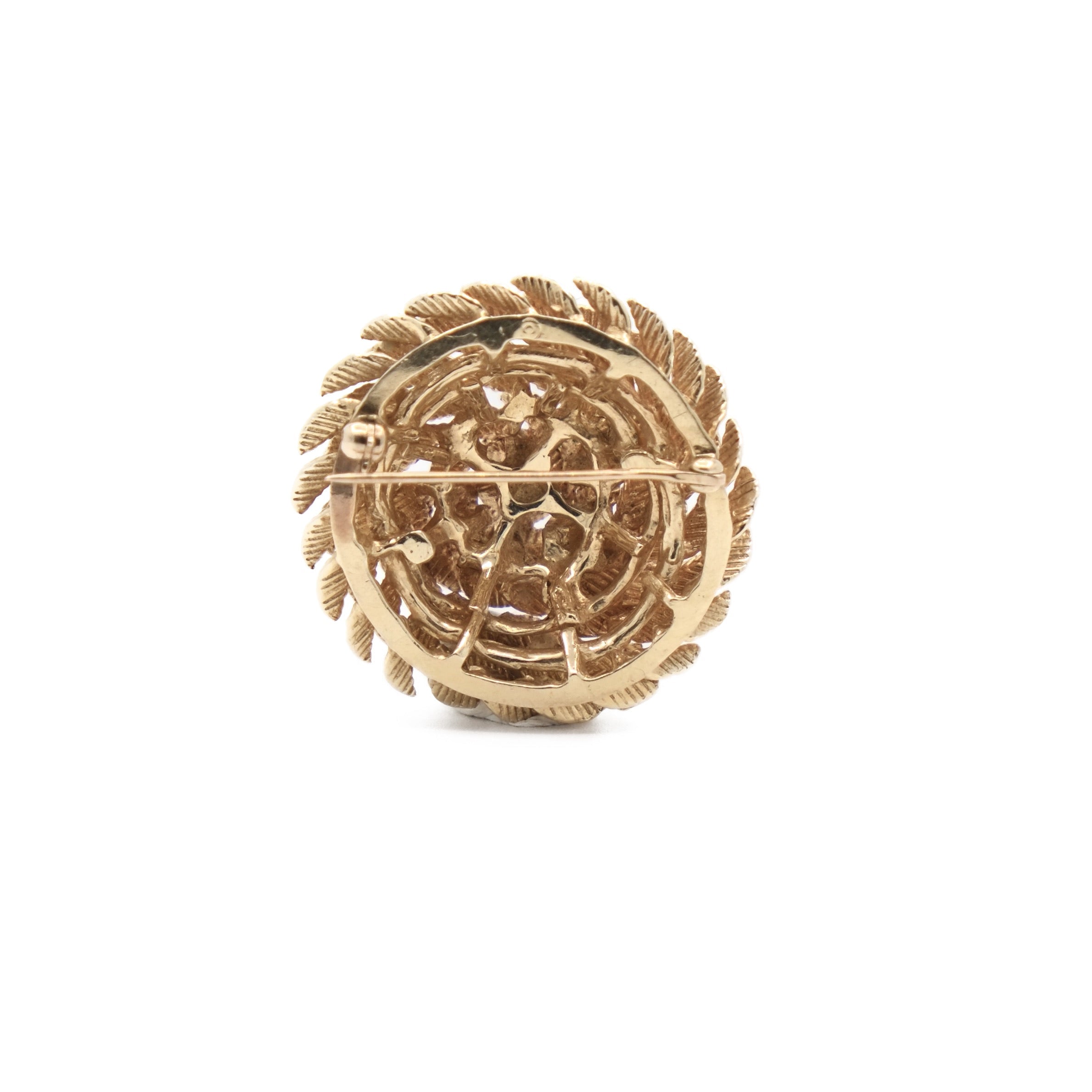 Brooch Round Foliage
