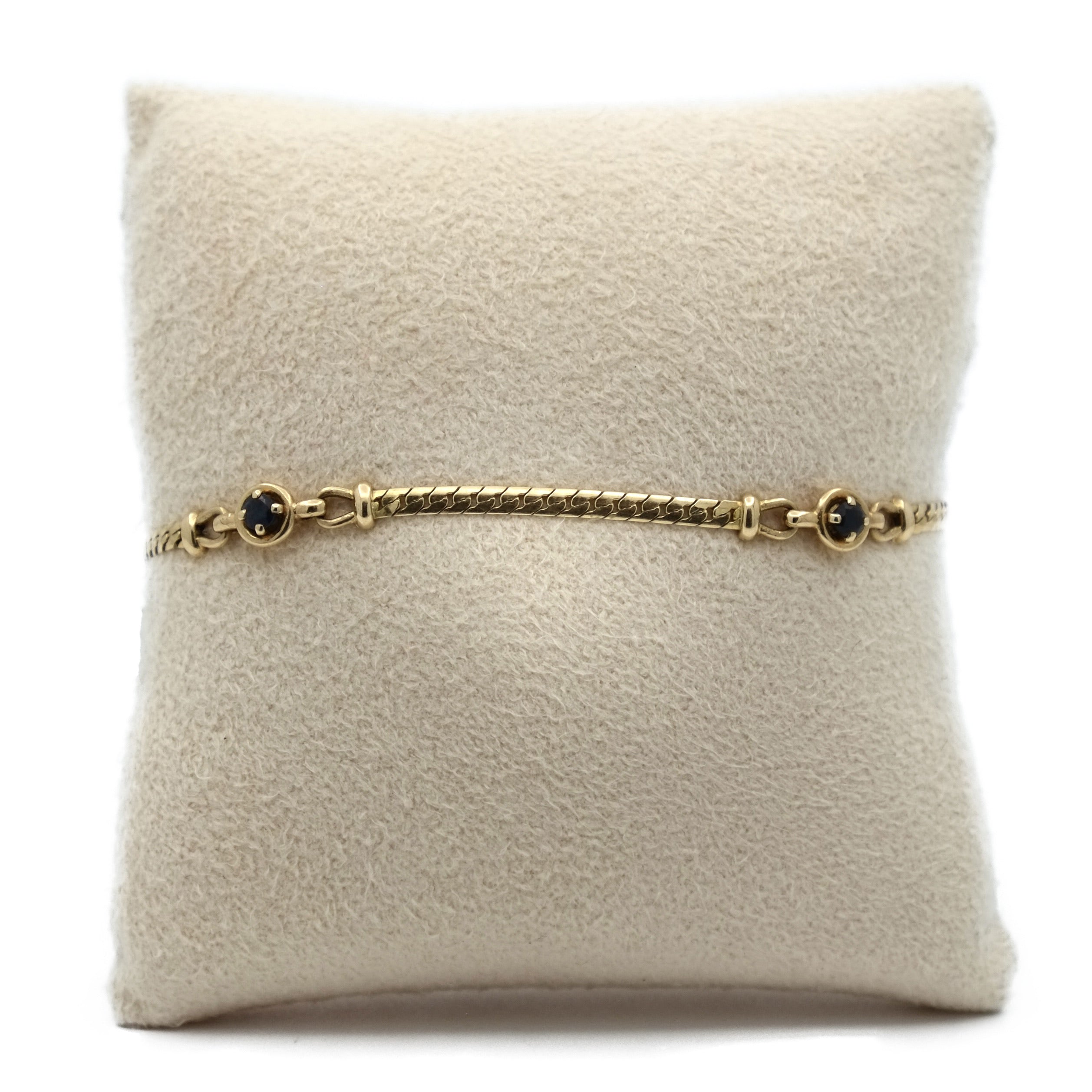 Bracelet supple and sapphire