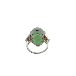 Ring oval jade