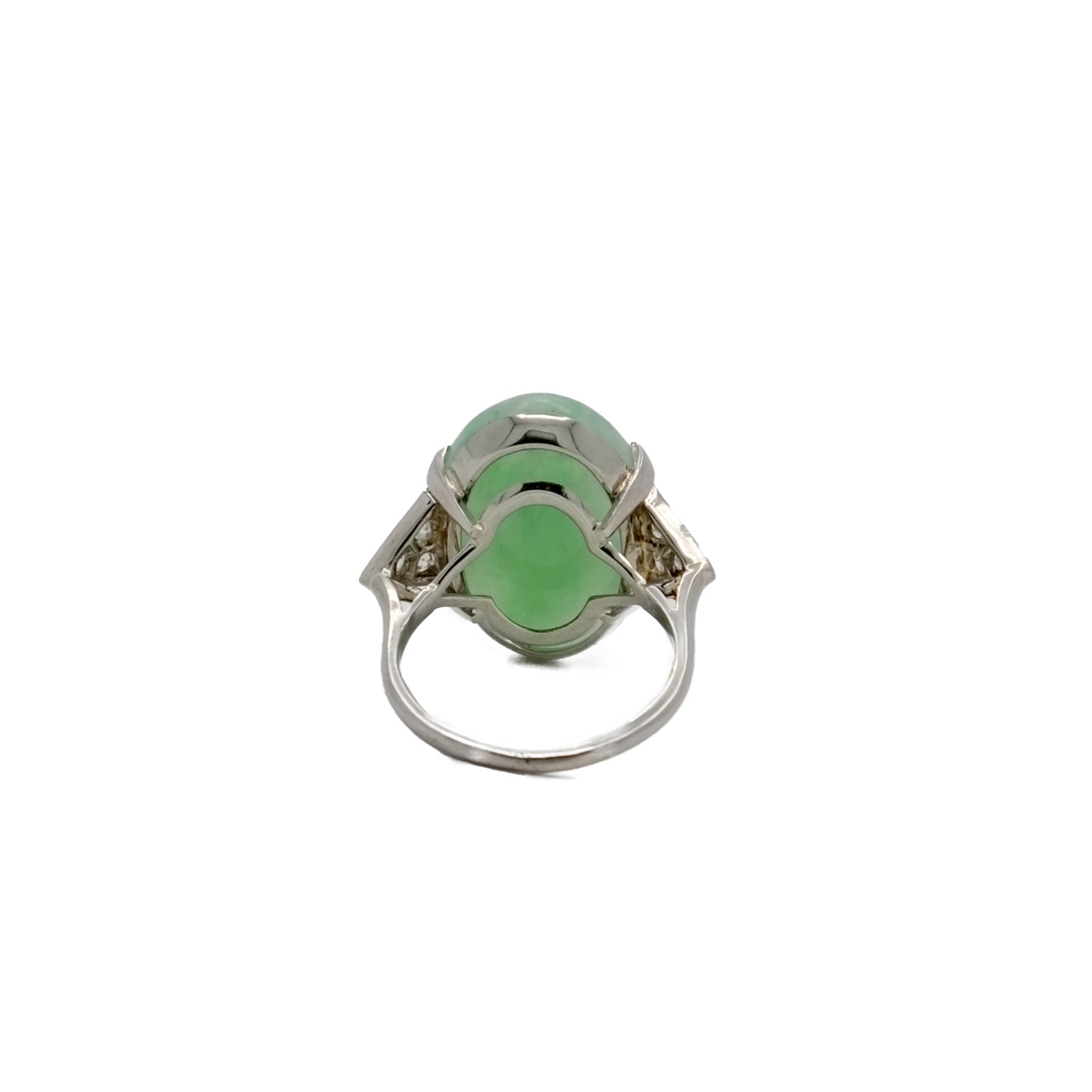 Ring oval jade