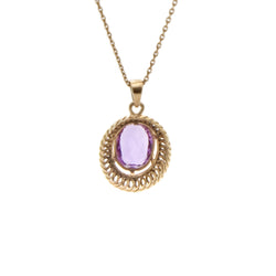 Oval amethyst pendant