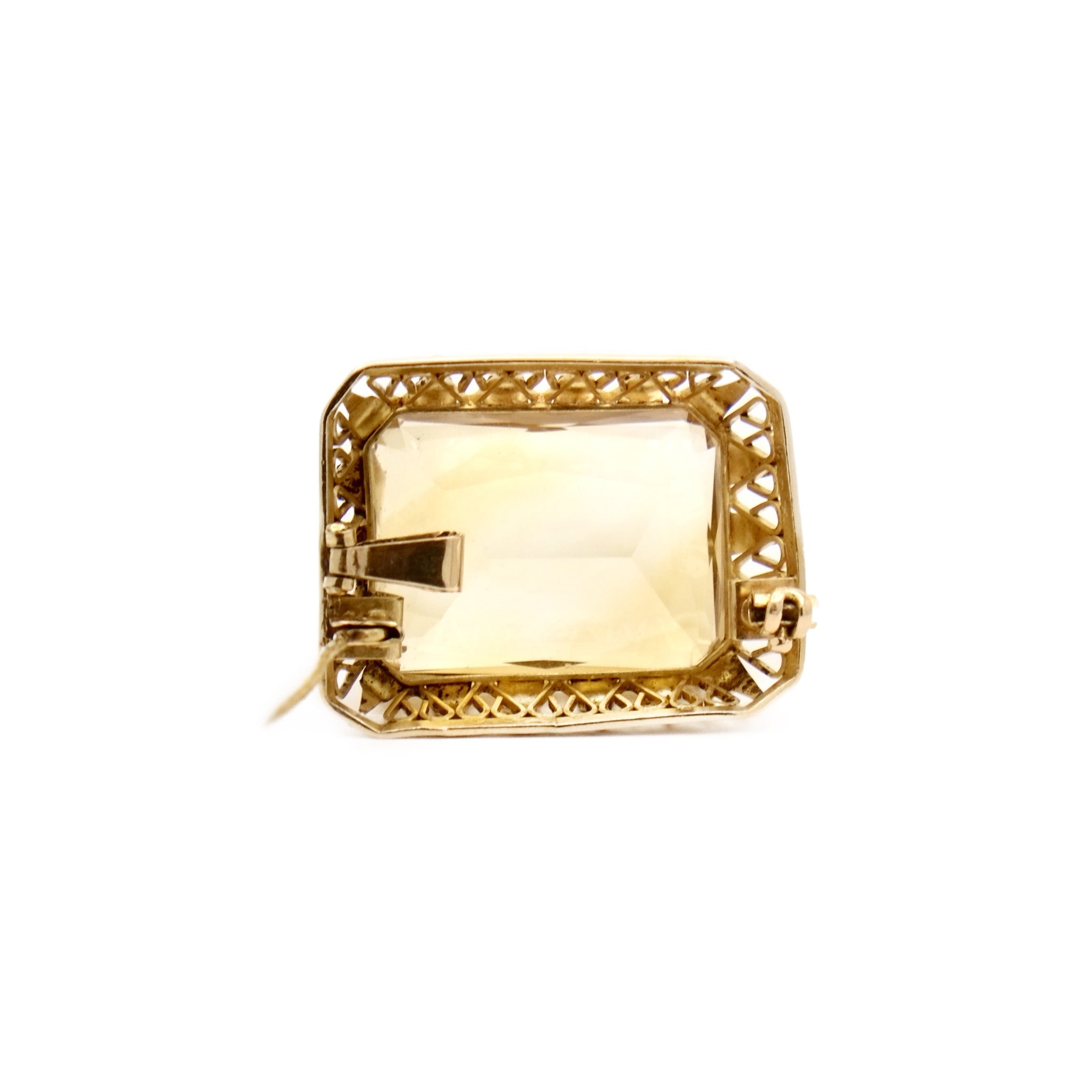 Brooch citrine pendant
