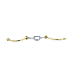 Bracelet équestre deux ors