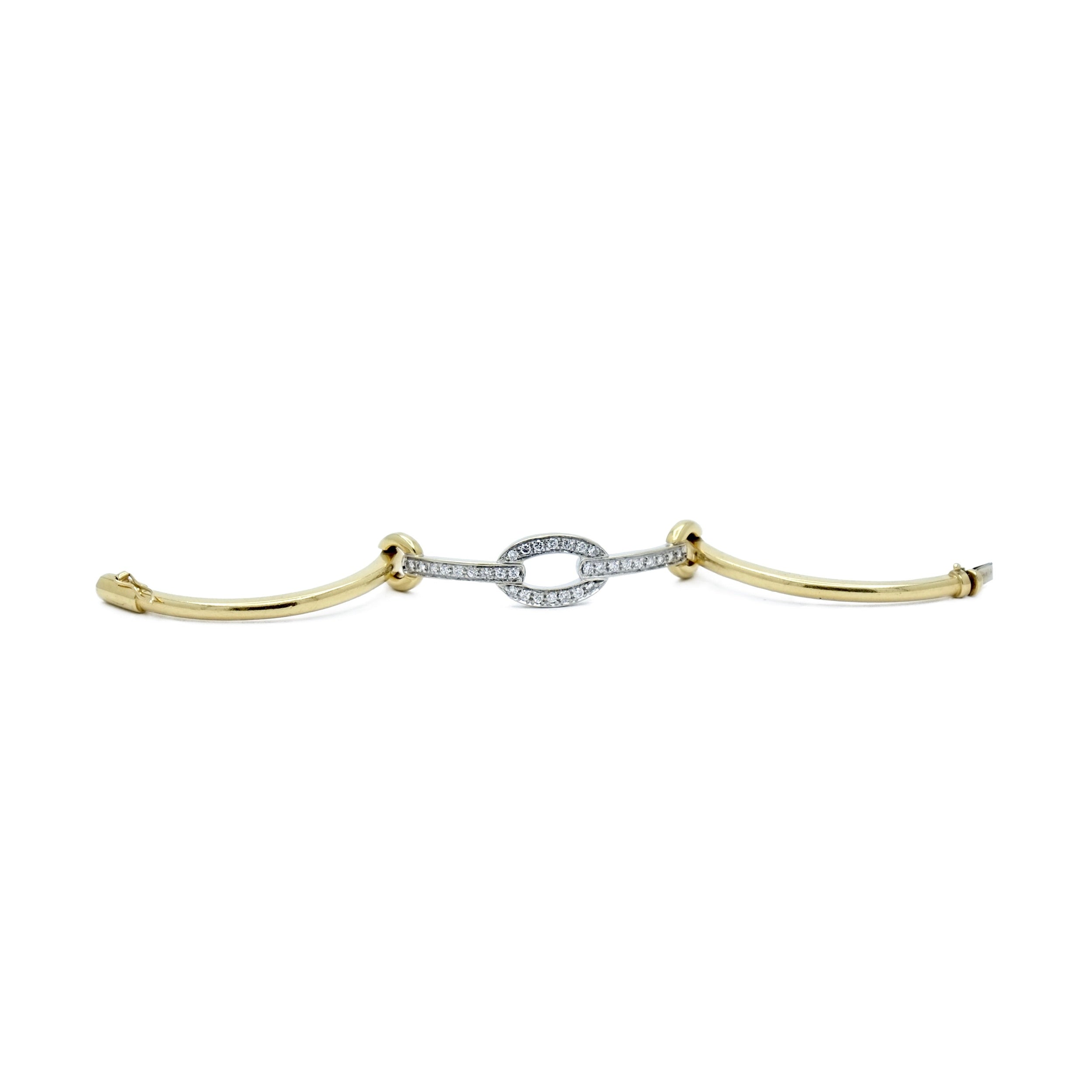 Bracelet équestre deux ors