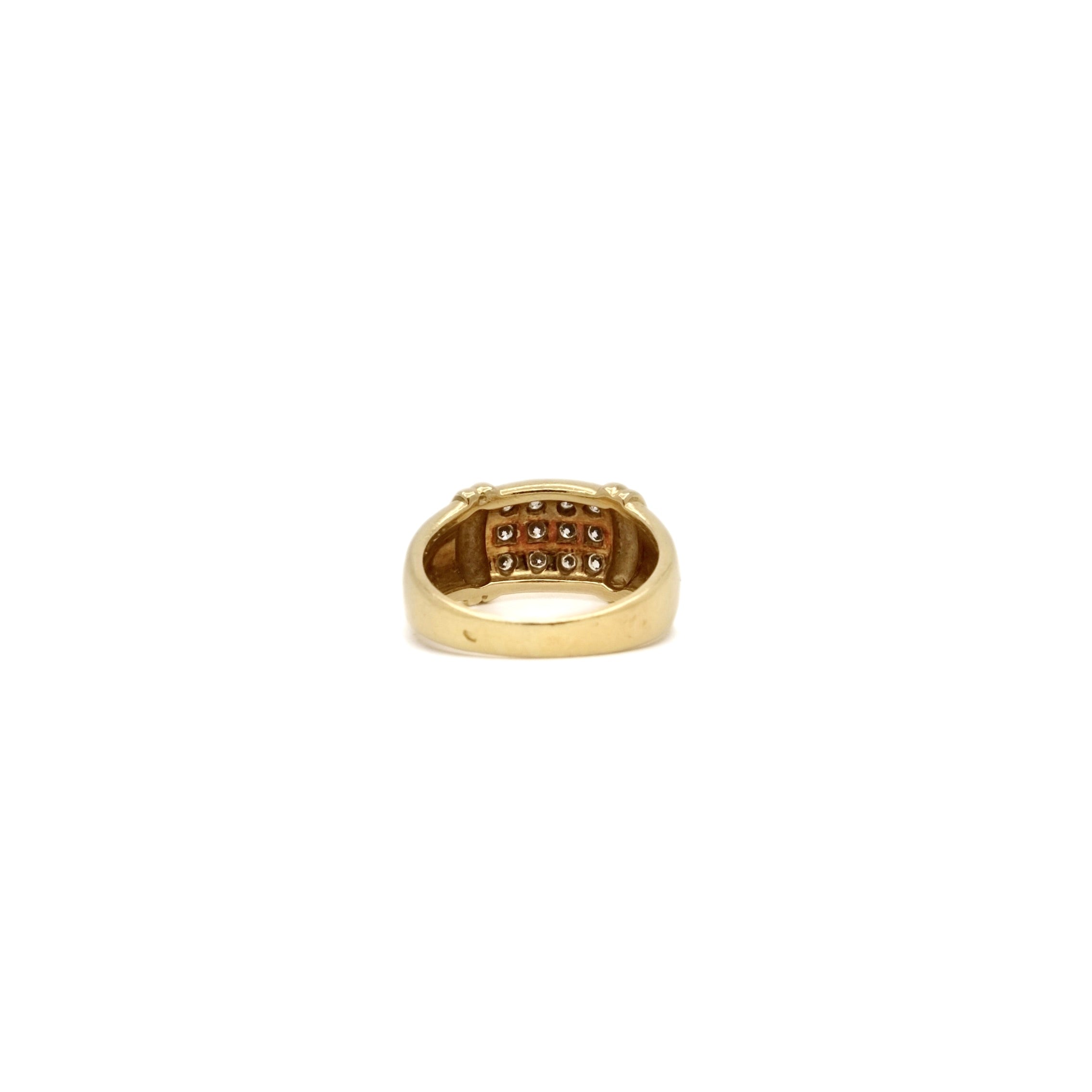 Bague bandeau pavage diamants