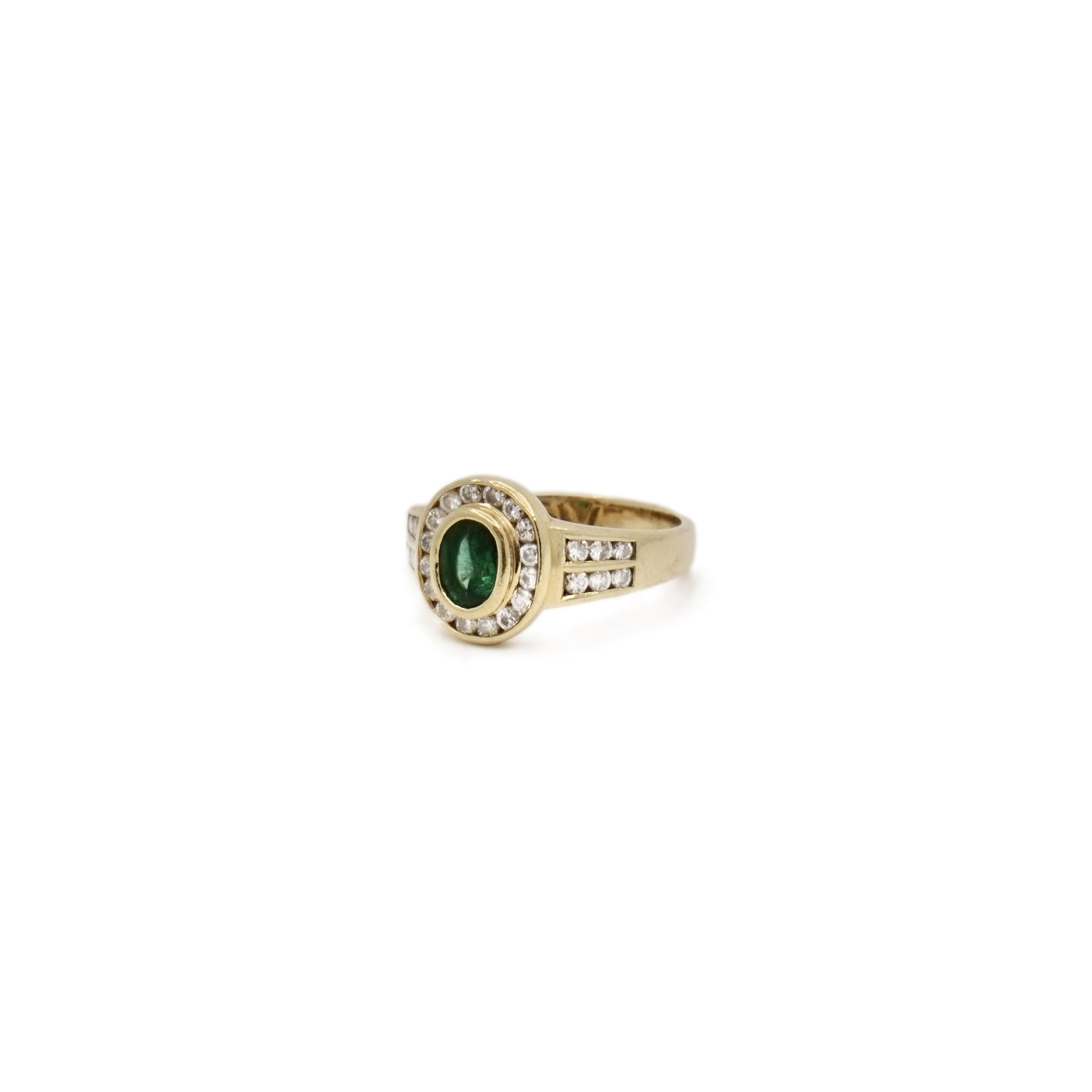 Bague pompadour émeraude