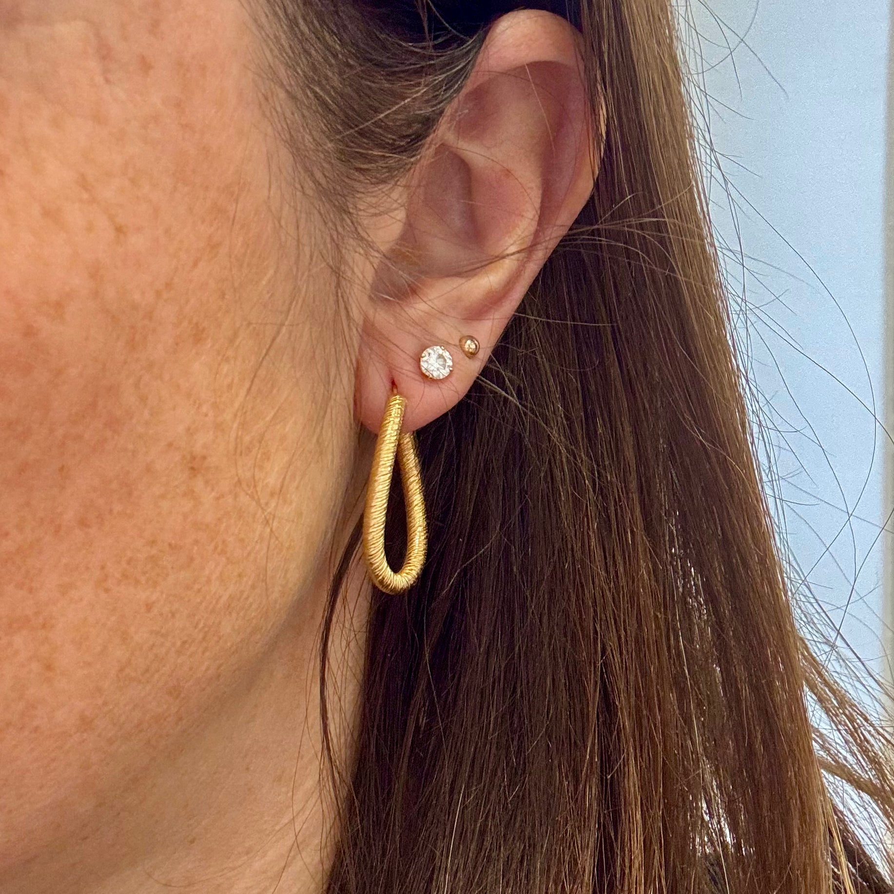 Paire de créoles paillette