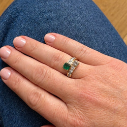 Bague toi et moi émeraude