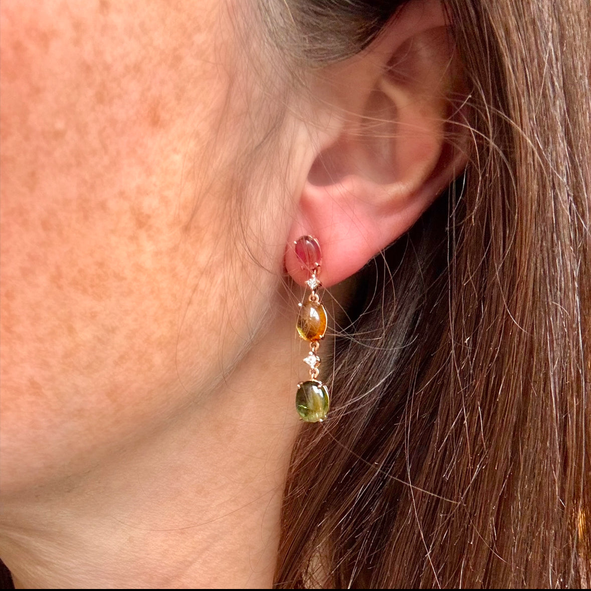 Boucles d'oreilles tourmaline