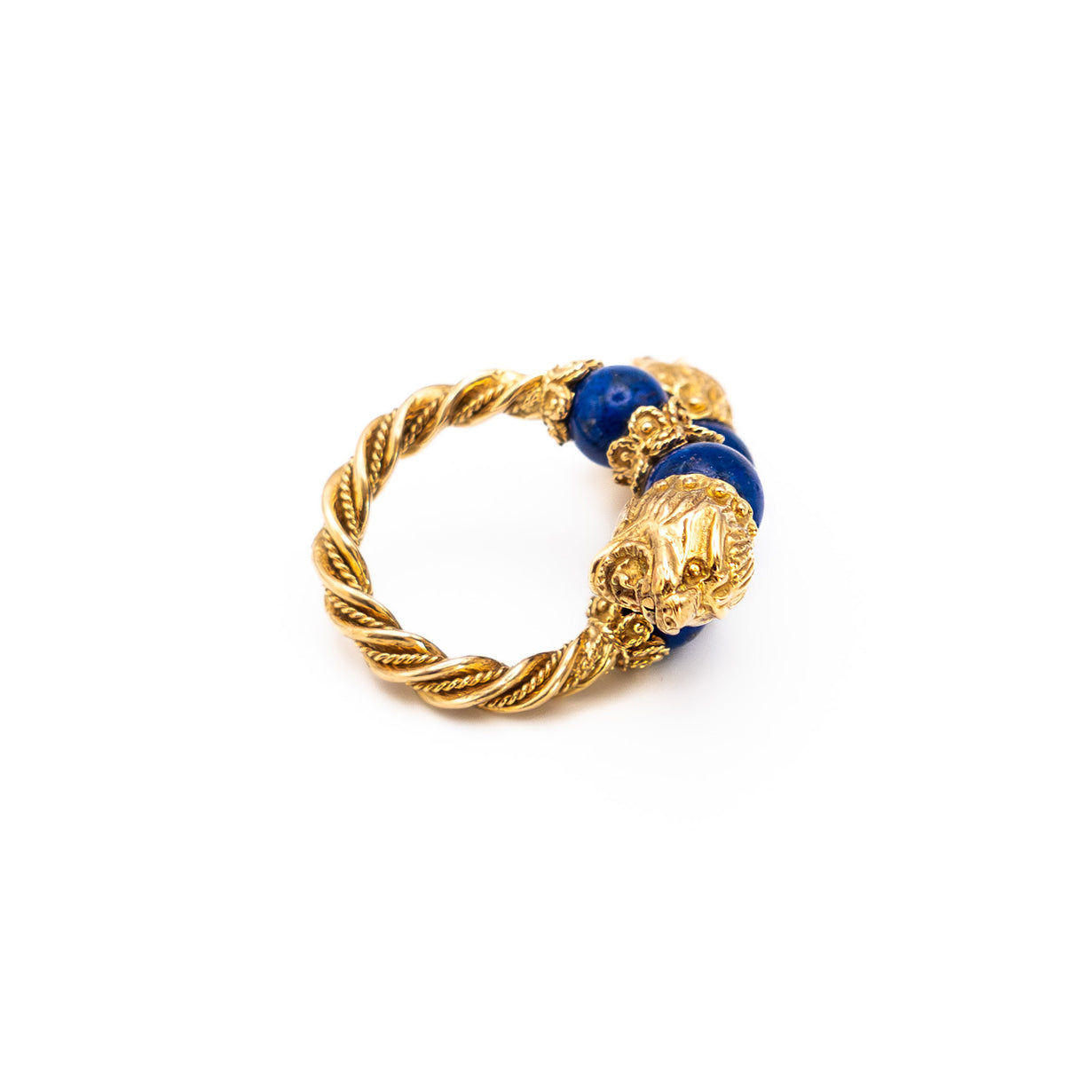 ZOLOTAS ring in yellow gold and lapis lazuli