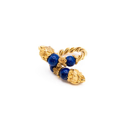ZOLOTAS ring in yellow gold and lapis lazuli