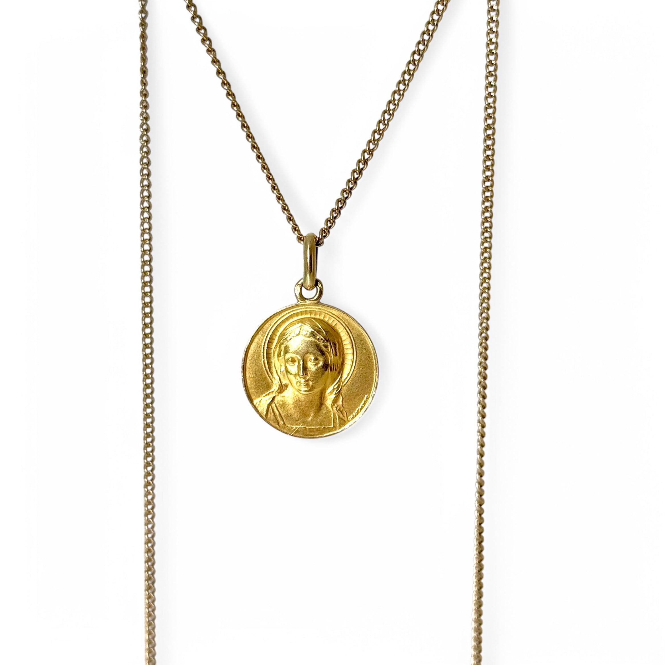 Médaille ronde Vierge Marie