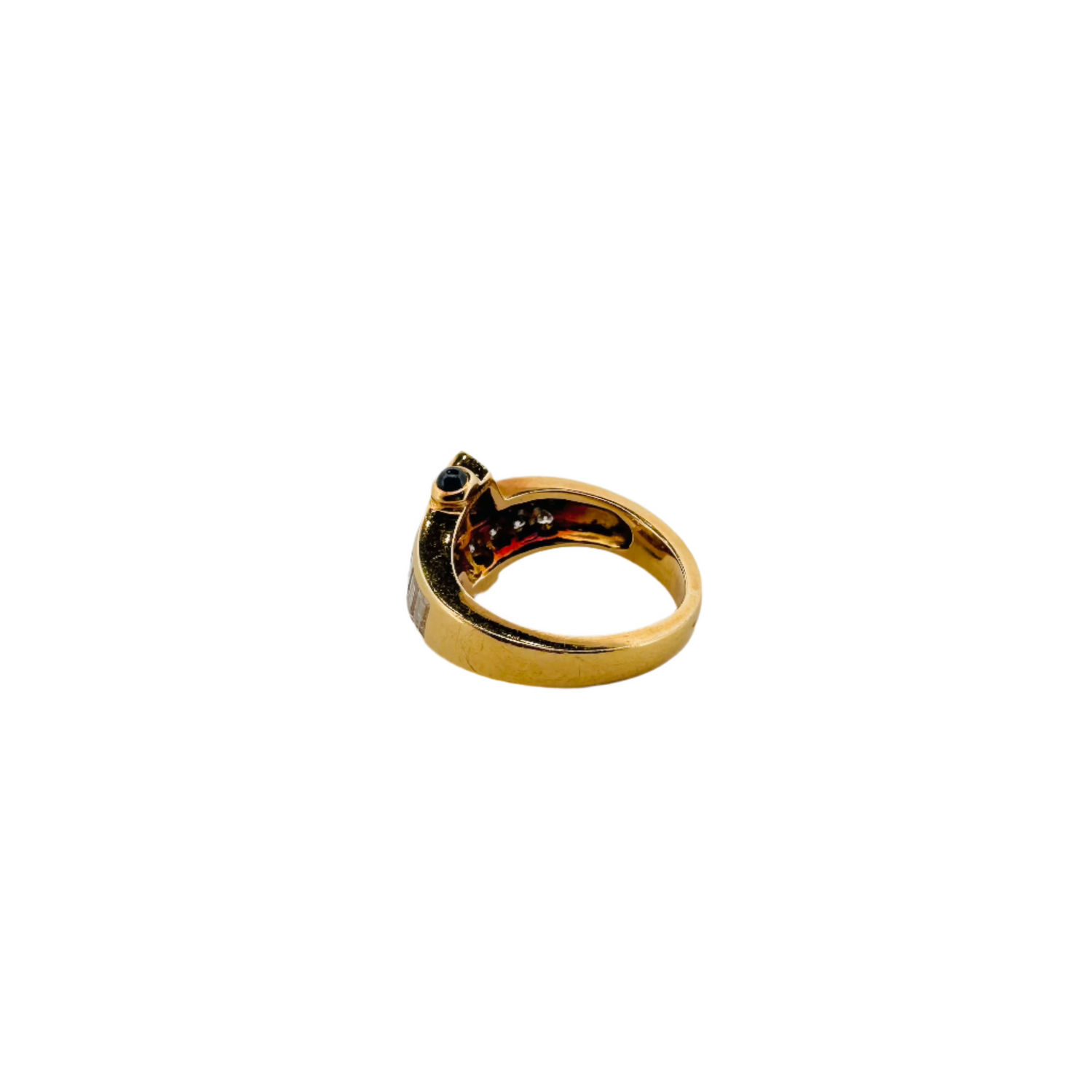 MAUBOUSSIN ring in yellow gold, sapphires and diamonds