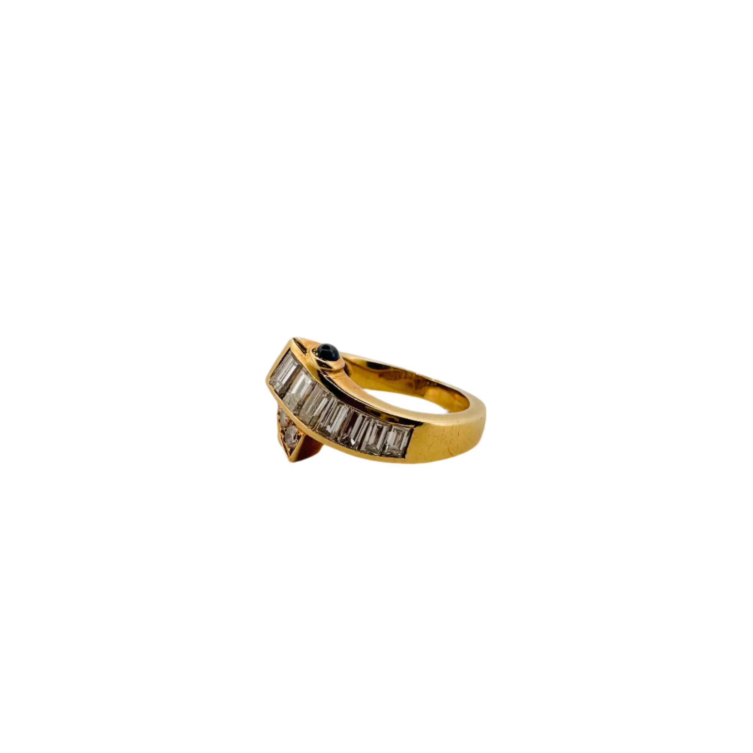 Bague MAUBOUSSIN en or jaune, saphirs et diamants
