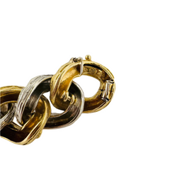 Bracelet souple VAN CLEEF & ARPELS en or jaune et or blanc